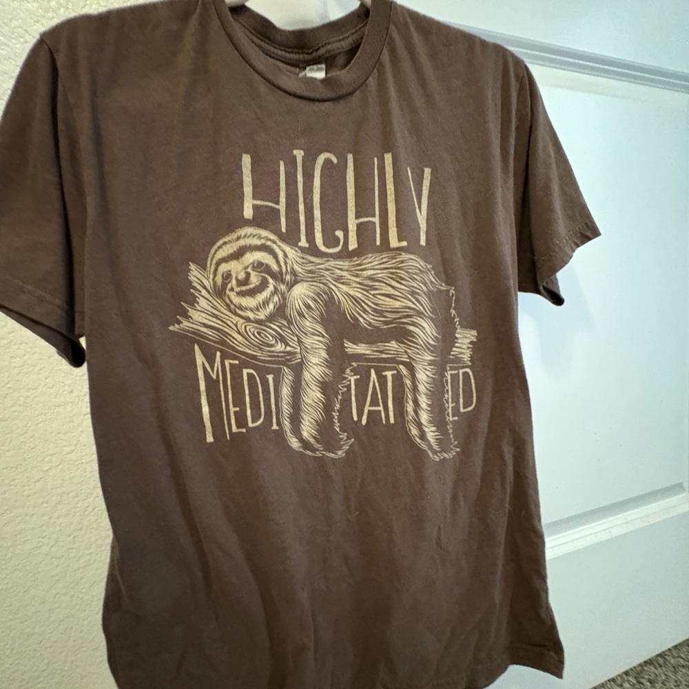 Brown Sloth Graphic T-Shirt